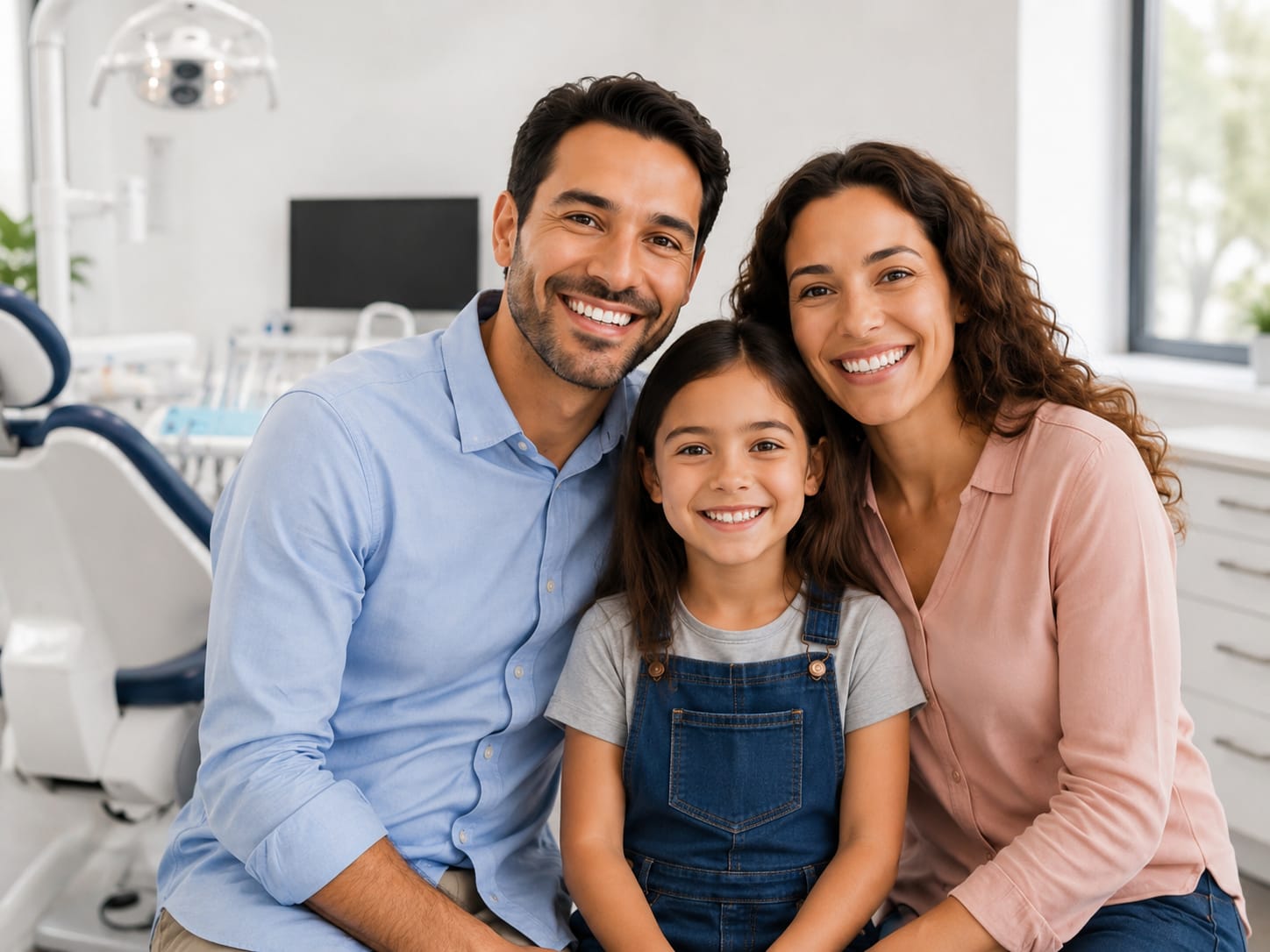 Smiling couple with healthy teeth
